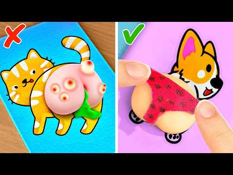 I Made Squishy Kitten! *Cute CAT VS DOG Crafts You Can Make At Home*