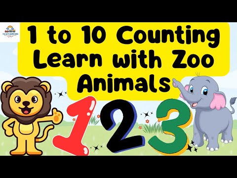 Count 1 to 10 Zoo Animals for Kids 🦁 | Learn Numbers with Animals | Fun Counting for kids #ginti 🔢🎲🐻