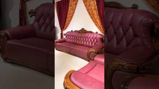 CARVING WOODEN Sofa Set Design #shorts #youtubeshorts #carvingsofa #sofasetdesign