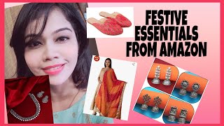 FESTIVE ESSENTIALS YOU MUST HAVE | Make your ethnic outfit more glam #festive #essentials #amazon