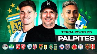 PALPITES DE FUTEBOL PARA HOJE 25 03 2025 (TERÇA-FEIRA) + BILHETE PRONTO | Boleiros Tips