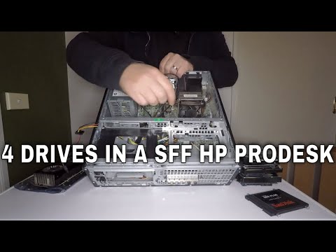 Budget PC build - HP ProDesk 600 G1 SFF. Squeezing in 3 hard drives and an SSD
