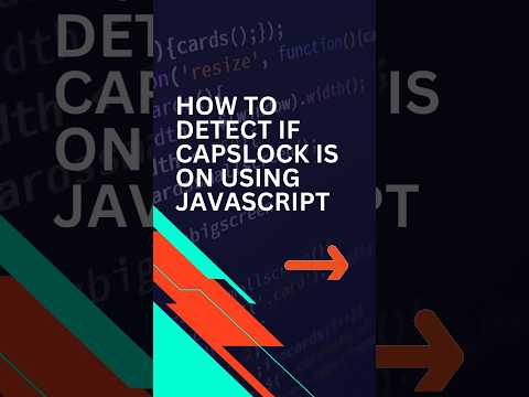 How to detect if capslock is on using JavaScript. #javascript  #webdesign  #website #onlineclasses