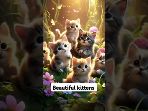 Kittens surrounded by butterflies 🦋