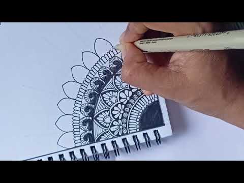 How to draw mandala drawing || step by step || corner mandala #mandala #how to draw