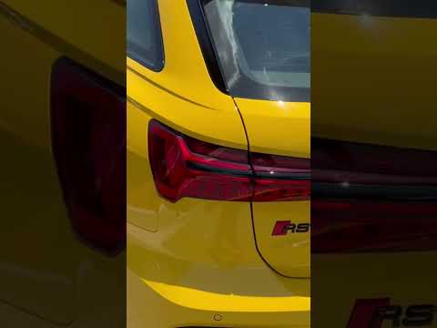 2024 AUDI EXCLUSIVE RS6 Performance in Vegan Yellow with Ocean Blue interior and Yellow stitching