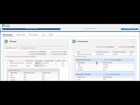 Salesforce LWC Demo | Contract Scope & Budget Mapping