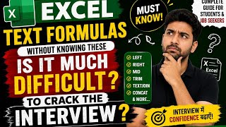 Excel Text Formulas Complete Tutorial | All Text Functions Explained with Examples (2026)
