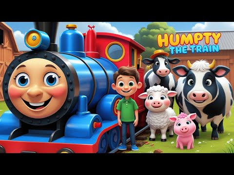 "Humpty the Train 🚂 | Fun Nursery Rhyme & Song for Kids | Learn with Animal Trains!"