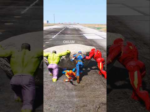 AVENGERS (HULK, IRON MAN & CAPTAIN) SAVING SPIDER-MAN #shorts #gta5