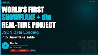 JSON Data Loading into Snowflake Table | Time Variant #Snowflake #jsong