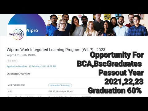 Wipro Fresher Opportunity |Salary 16000|75000 Joining Bonus Learn while Earning|#BCA|#bscmaths #Bsc