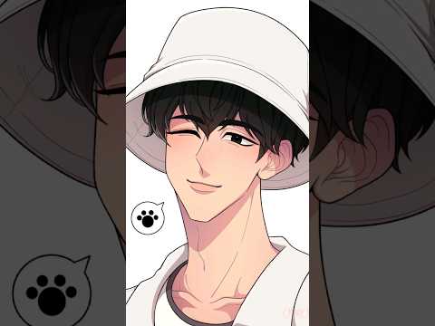 Cute bucket hat 🐈‍⬛🖤✨️#PLAVE #플레이브 #하민 #Hamin #speedpaint