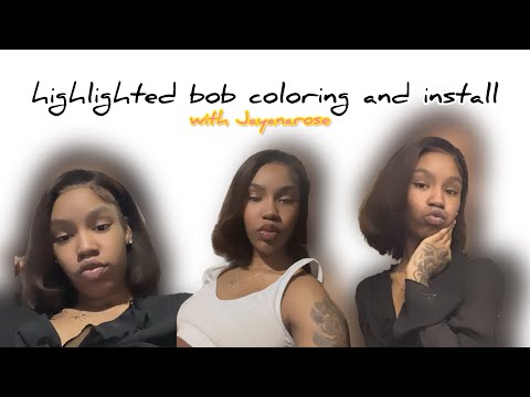 Dying and installing a highlighted bob😍😍|JayanaRose