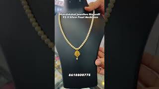 offer price pure silver and gold pearl short necklace design start from 2000rs