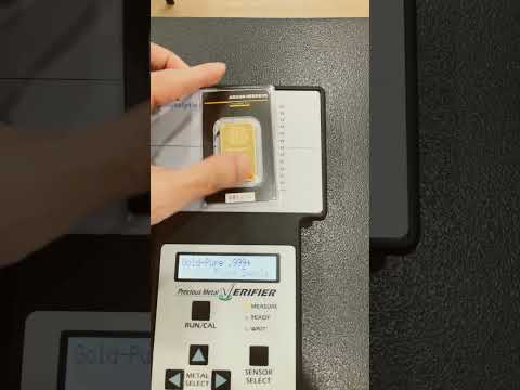 Testing Argor-Heraeus 1 oz Minted Gold Bar with Sigma Metalytics Precious Metal Verifier