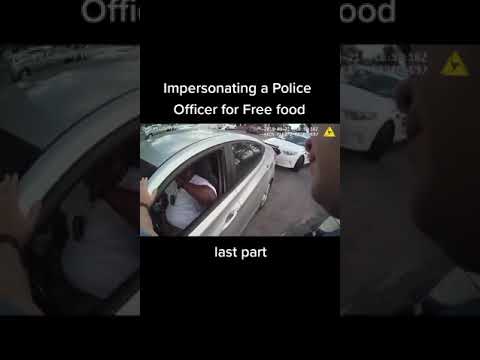 Fake police officer caught trying to get free food  # shorts