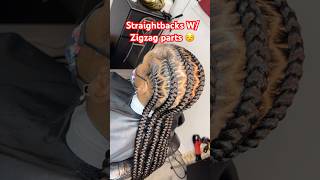 Straight backs with zigzag parts for the win 😌 #hair #hairstyle #protectivestyles