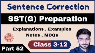 SST General Preparation KPPSC Part 52 | Sentence Correction Rules| Smart Learning