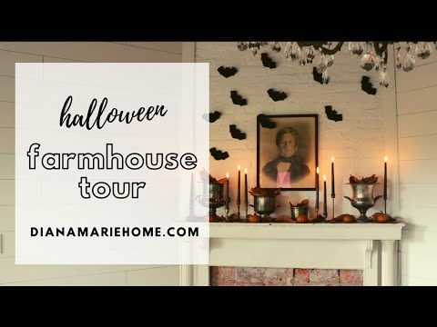 Halloween Farmhouse Tour and DIY Dollar Tree Halloween Decorations | Diana Marie Home