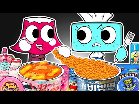 ASMR Mukbang | Spicy Noodles & Tteokbokki 🍜 Convenience Store Collection | Tastytoon