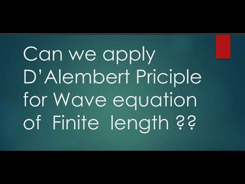 D'Alembert Solution for Finite and infinite length