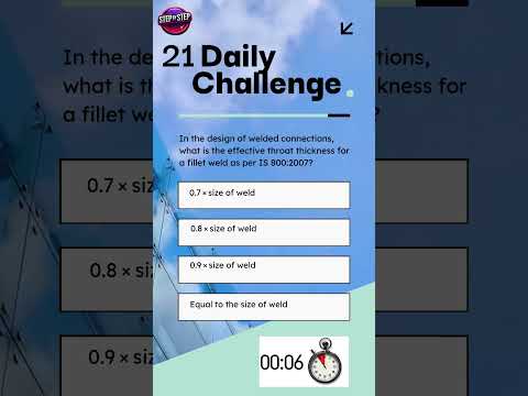 Quiz-21. Can You Answer This IS800 #steelstructure  #quiz ? #shorts #ytshorts #yotubeshorts