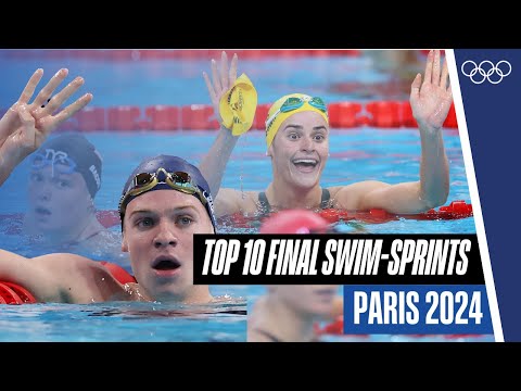 Top 10 Incredible Final Swim-Sprints at #Paris2024 😮‍💨🏊‍♀️| Top Moments