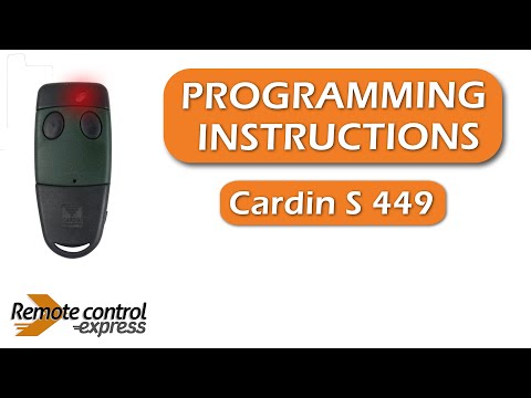 Programming my remote Cardin S 449