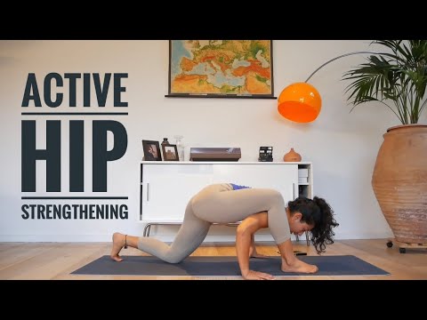 Active hip strengthening flow