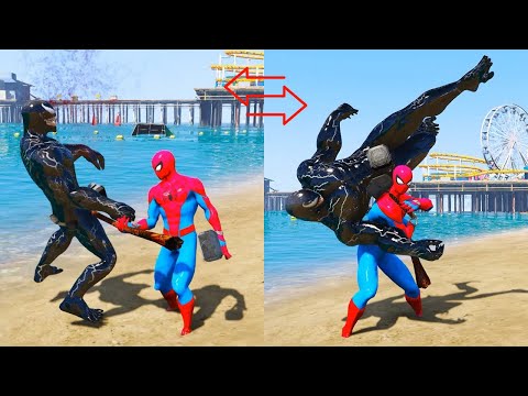 GTA V Spider Man Goes Full Thor! Venom Faces Ultimate Revenge! 🕸️⚡ #gta5