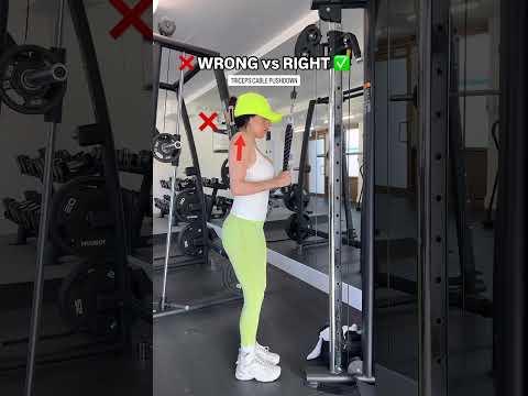 ❌ Wrong vs Right ✅ Triceps Cable Pushdown #triceps #tricepsworkout #tricepsday