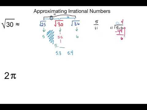 Approximate  Irrational Numbers