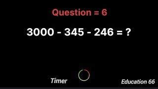 🧠  tricky Math Quiz | Education 66 |