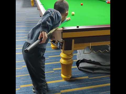My 8 year old student Guan Hanlin at Yushan International Billiards Academy China