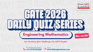 GATE 2026 Engineering Mathematics | Daily Quiz Series | Week 1 | July 2025