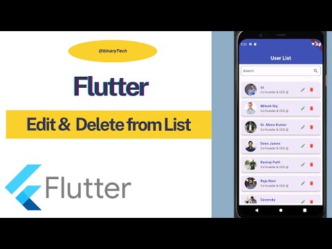 Edit And Delete from list in Flutter | | Statemanegement in flutter using setState()