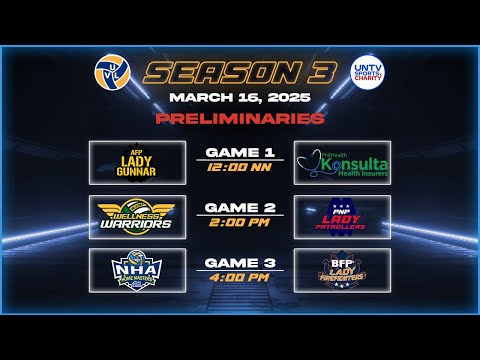 LIVE FULL GAMES: UNTV Volleyball League Season 3 Prelims at Paco Arena, Manila | March 16, 2025