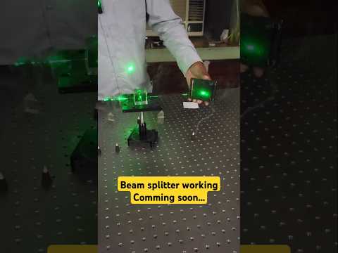 Cube beam splitter #experiment #physics #science #shorts