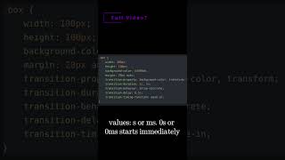 💻 CSS 54a 💻 transition-behavior and delay 💻 #css #css3 #csscourse #html #html5 #omg