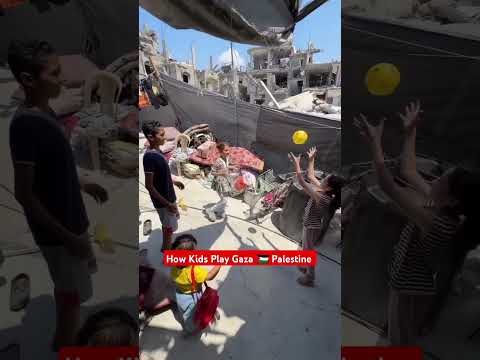 How Kids Play in Gaza 🇵🇸 Palestine while Israel drones buzz near #shorts #gaza #palestine #usa #fun