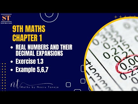 Number Systems| Real Numbers and their decimal expansions | Examples of Ex 1.3 (Part 1) | 9th Math