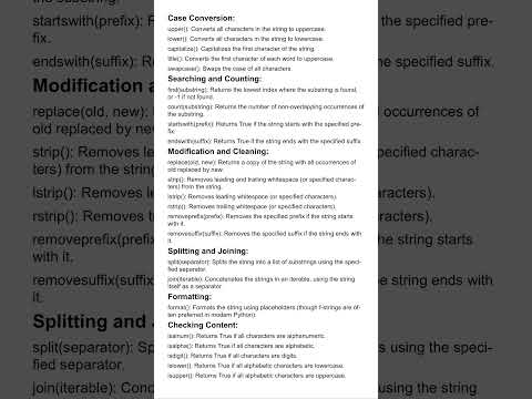 Python string methods #kcoderprogramming #coding #education #pythontutorial #python #computerscience