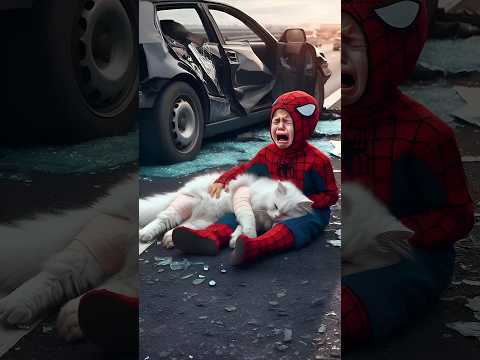 Spider-Man's cat gets hit by a car #avengers #sirenheadhulk #spiderman #ironman