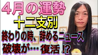 4月の運勢 十二支別 【終わりの時、辞めるニュース】【破壊が…】【復活⁉︎】