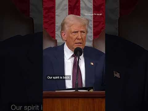 Trump declares "America is back," as he opens his speech to a joint session of Congress