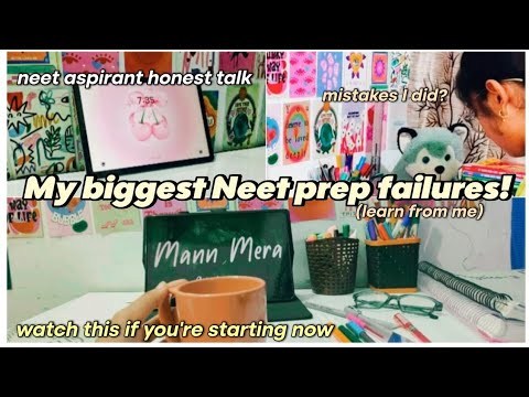 My biggest NEET prep failures 😣|Mistakes every aspirant makes 😑🩺|NEET 2026🎀|