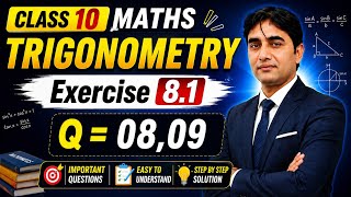 Class 10 mathematics Trigonometry upboard Exercise 8.1 Q=08,09