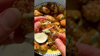 Crispy Oven-Baked Chicken Wings with Lemon Garlic Aioli  I  #gameday #chickenrecipe #chickenwings