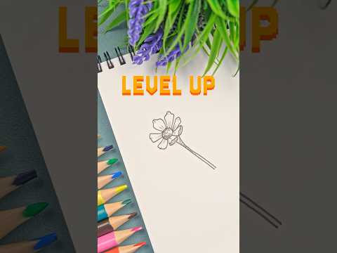 Level Up Your FLOWER DRAWINGS #art #drawingtutorial #howtodraw #drawing #tutorial #pencildrawing